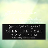 Hair Beauty Salon Open Window Sign. Raamsticker (Vel 3)