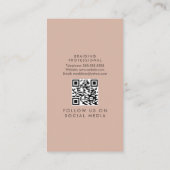 Hair Braid Salon Beauty Black Script Roos Roze Visitekaartje (Achterkant)