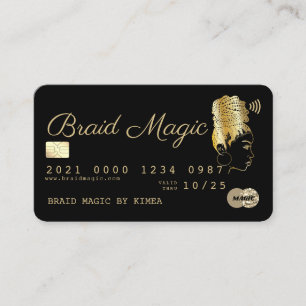 Hair Braider Braiding Salon Black & Gold Credit Bu Visitekaartje