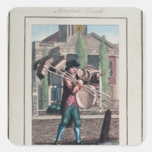 Hair Brooms, Shoreditch Church Vierkante Sticker