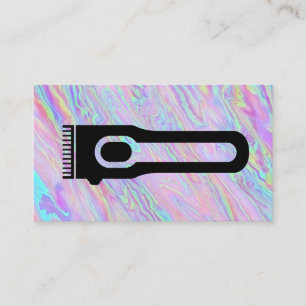 Hair Clipper Regenboogvloeistoffen Visitekaartje