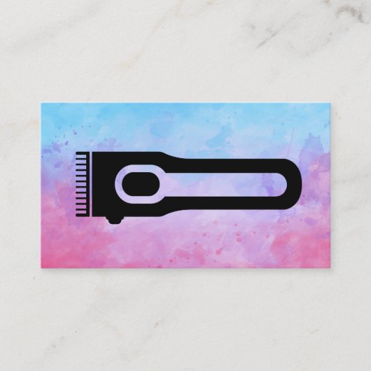 Hair Clipper | Waterverf artistiek Visitekaartje (Voorkant)