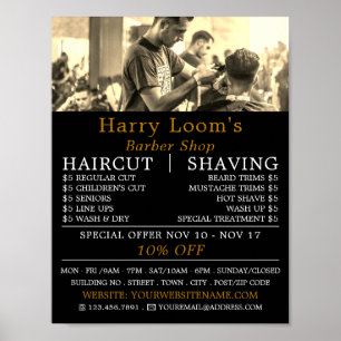 Hair Cut, Mannen Barbers Adverteren Poster