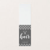 Hair Damask (grijs) Visitekaartjes (Buitenkant ongevouwen)