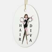 "Hair Diva" keramisch Ornament (Links)