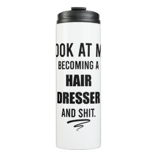Hair Dresser Afstuderen Gifts Beautician Gift Idee Thermosbeker