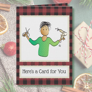 Hair Dresser-kerstKaart van klant Kaart