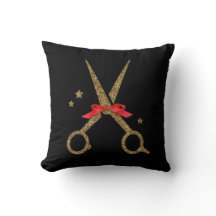HAIR dresser stylist gift golden glitter scissors