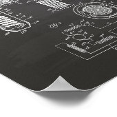 Hair Drier 1929 Patent Art Chalkboard Poster (Hoek)