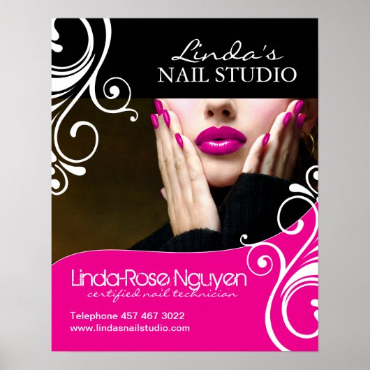 Hair en Nail Salon Poster (Voorkant)