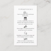 Hair Extension Care Visitekaartje (Achterkant)