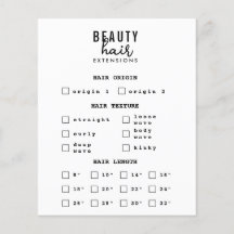 Hair Extensions  Wig Order Form Hair Branding 