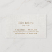 Hair & Eyelash Extensions Gold Monogram Elegant Visitekaartje (Achterkant)