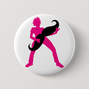 Hair Guitar Ronde Button 5,7 Cm