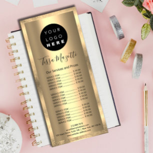 Hair Makeup Body Huid Care Logo Gold Beauty Studio Reclamekaart