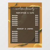 Hair Makeup Gold Inky Abstract Alcohol Fab Value Raamsticker (Vel)