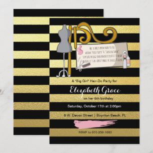 Hair/Mode Show Party Invitation Kaart
