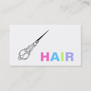 *~* HAIR Pastels Antiek schaar Eenvoudig minimaal Visitekaartje