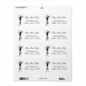 Hair Salon-Adresetiketten Etiket (Full Sheet)