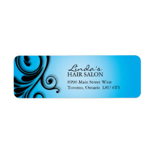 Hair Salon Adresetiketten Etiket