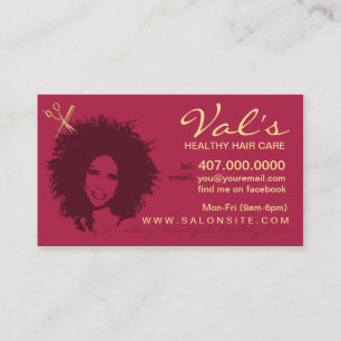 Hair Salon African American Stylist Visitekaartjes Afsprakenkaartje