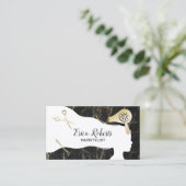 Hair Salon Beauty Girl Trendy Marble Appointment Afsprakenkaartje (Staand voorkant)