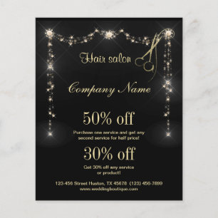 Hair salon business personalized flyer