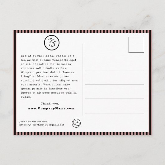 Hair Salon Custom Afbeelding Hartelijk dank aan kl Briefkaart (Achterkant)