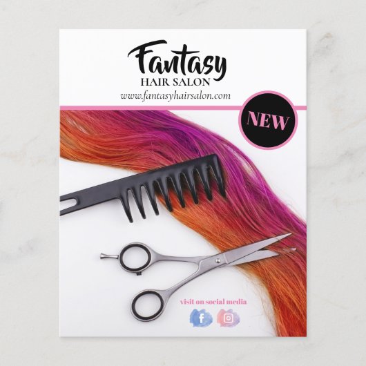 Hair Salon Design Flyer (Voorkant)