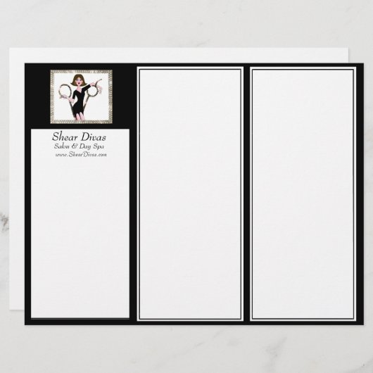 Hair Salon Diva Tri-Fold Flyer (Voorkant / Achterkant)