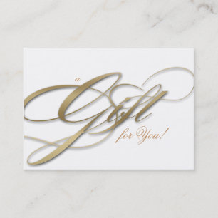 Hair Salon Gift Certificate White Gold Kortingskaartje