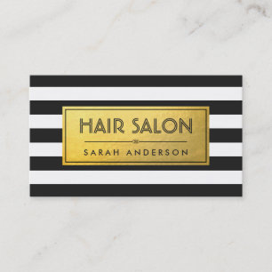 HAIR SALON - Gold Label en zwarte witte strepen