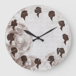 Hair Salon Hairdresser Elegant Brown Clock Grote Klok