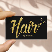 Hair Salon Modern Gold Typogray Benoeming Afsprakenkaartje