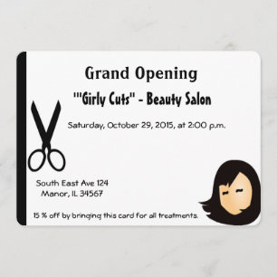 Hair Salon Openingsuitnodiging Kaart
