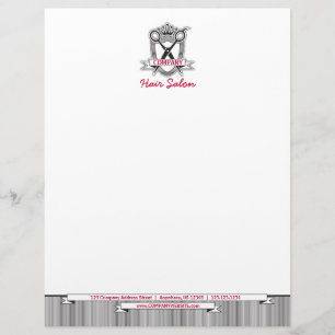 Hair Salon Professional Modern Business Letterhead Briefhoofd Ontwerp