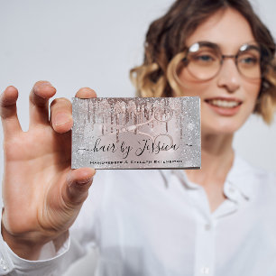 Hair Salon Stylist Hairdresser Scissors Roos Grey Visitekaartje