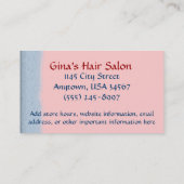 Hair Salon Visitekaartje (Achterkant)