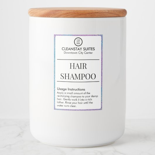 Hair Shampoo Waterdichte Voorzieningen Container L Voedselcontainer Etiket (Voorkant)