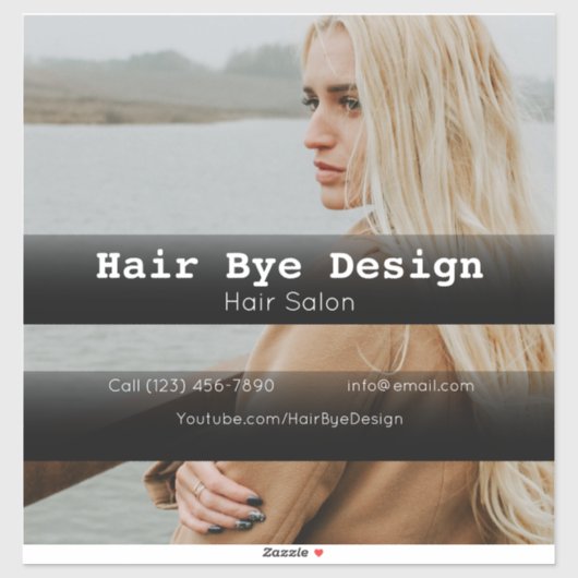 Hair Styling company vehicle advertentiebedrijf Sticker (Vel)