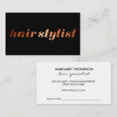 Hair Stylist Afsprakenkaartje (Voorkant / Achterkant)