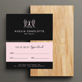 Hair Stylist Appointment Card | Stylists Booking Afsprakenkaartje