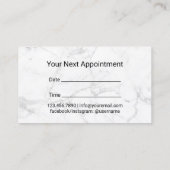 Hair Stylist Appointment Modern Script Blue Flow Afsprakenkaartje (Achterkant)