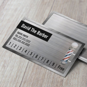 Hair Stylist Barber Shop Professional Metal Framed Klantenkaartje