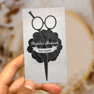 Hair Stylist  Black Scissor Salon Afsprakenkaartje