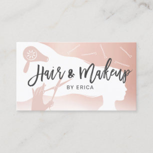 Hair Stylist Blush Pink Beauty Salon Appointment Afsprakenkaartje