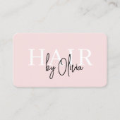 Hair Stylist Blush Pink QR Code Visitekaartje (Voorkant)