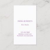 Hair Stylist Butterfly & Scissor Classy Waterverf Visitekaartje (Achterkant)