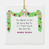 Hair Stylist Cartoon Funny Thank You Christmas Keramisch Ornament (Achterkant)