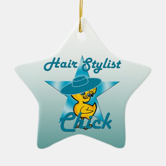Hair Stylist Chick #7 Keramisch Ornament (Voorkant)